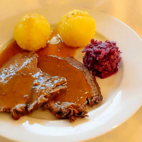 Sauerbraten einlegen Omas Rezept westfälische Art