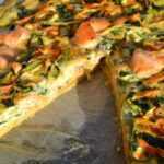Quiche mit Lachs , Möhren und Zucchini