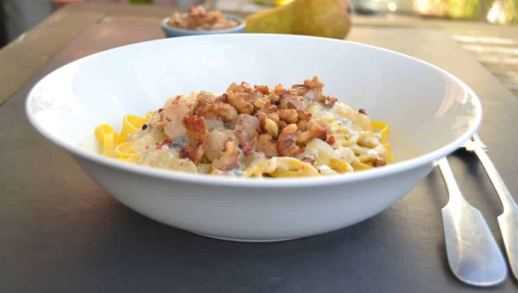 Pasta mit Birnen Walnuss Sauce Kochen aus Liebe