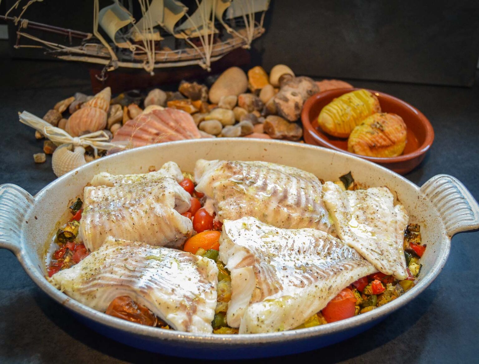 Dorsch Rezept mediterran im Ofen gegart - Kochen aus Liebe