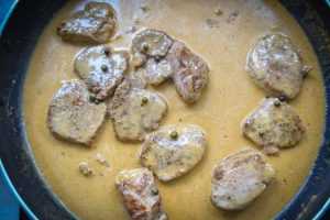Schweinefilet mit Rahm Pfeffersauce