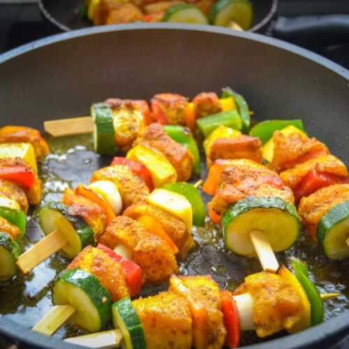 karibische Hähnchenspieße mit Mango Salsa