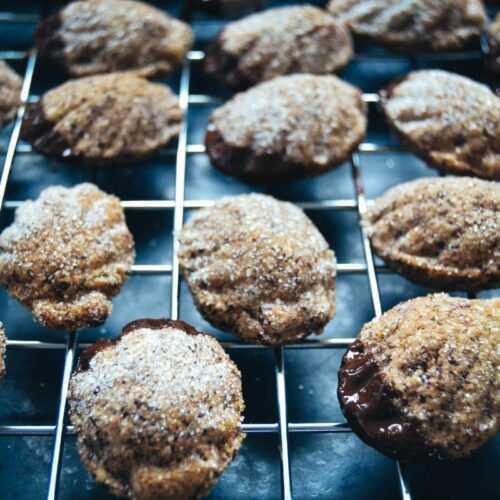 Muschelplätzchen mit Schokolade