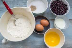 Zutaten Buttermilch Blaubeeren, Muffins. Mehl, Eier Butter