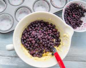 Blaubeerteig für Muffin