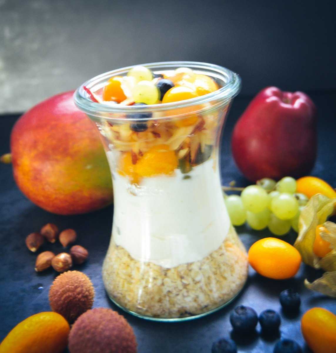 Overnight Oats Haferflocken Rezepte gesundes Frühstück