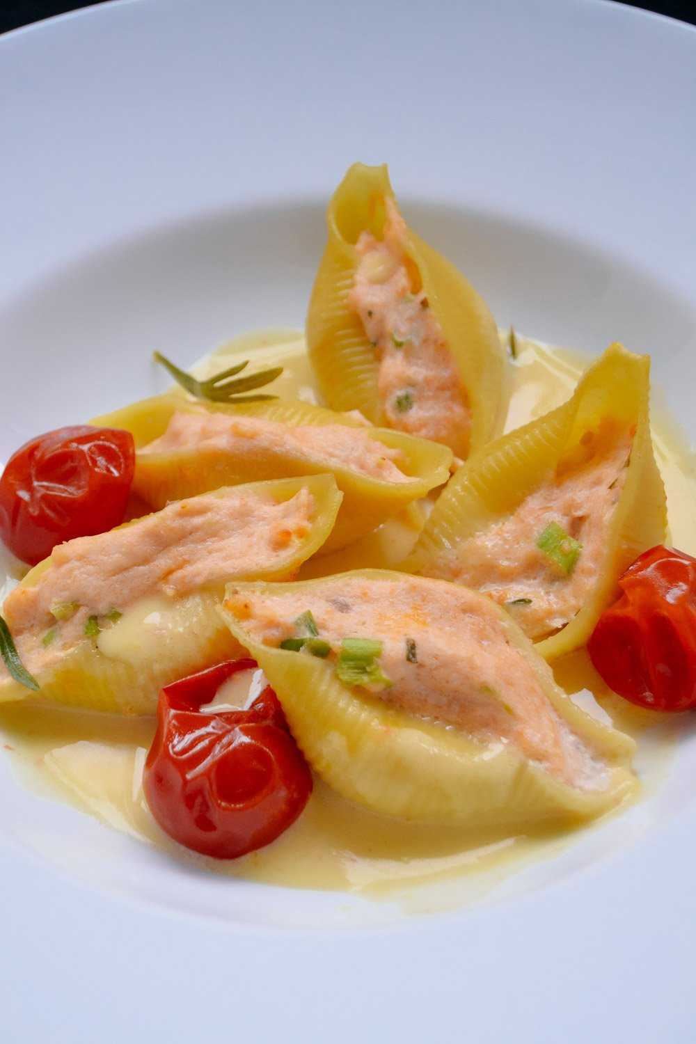 Gefullte Muschel Pasta Mit Lachs
