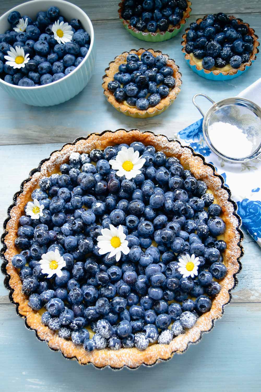 Blaubeerkuchen einfache Blaubeer Tarte mit Vanillecreme - Kochen aus Liebe