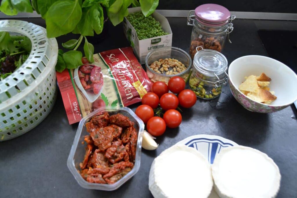 Gefüllter Ziegenkäse mit Pistazien Basilikum Pesto - Kochen aus Liebe