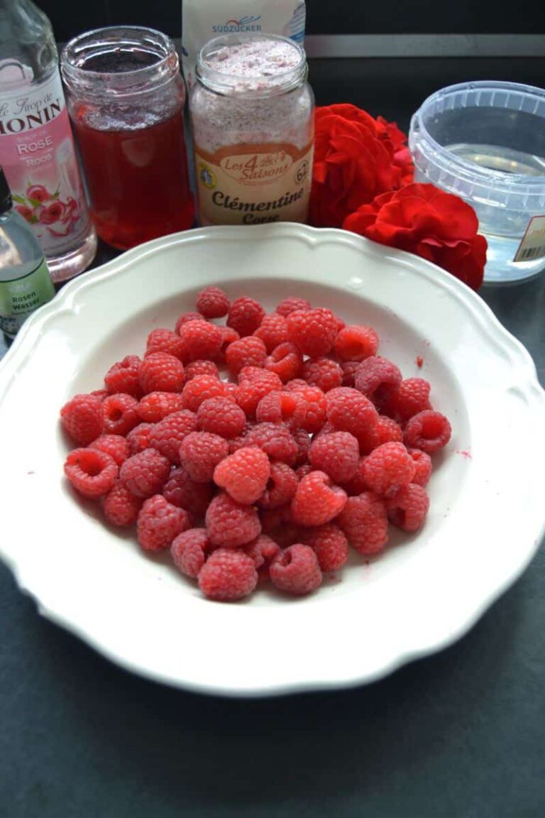 Himbeer Rosen Sorbet - Kochen aus Liebe