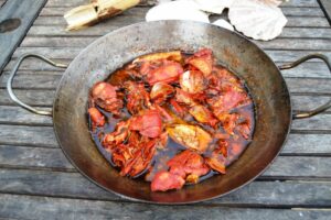 Hummerschalen in Butter braten