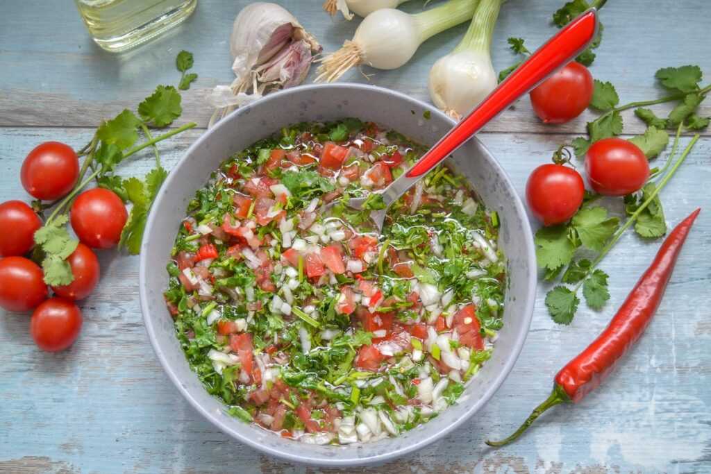 Steaksauce original kolumbianische Koriander Sauce für Steaks Kochen