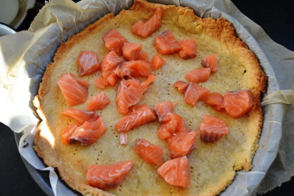 Quiche mit Lachs Möhren und Zucchini - Kochen aus Liebe