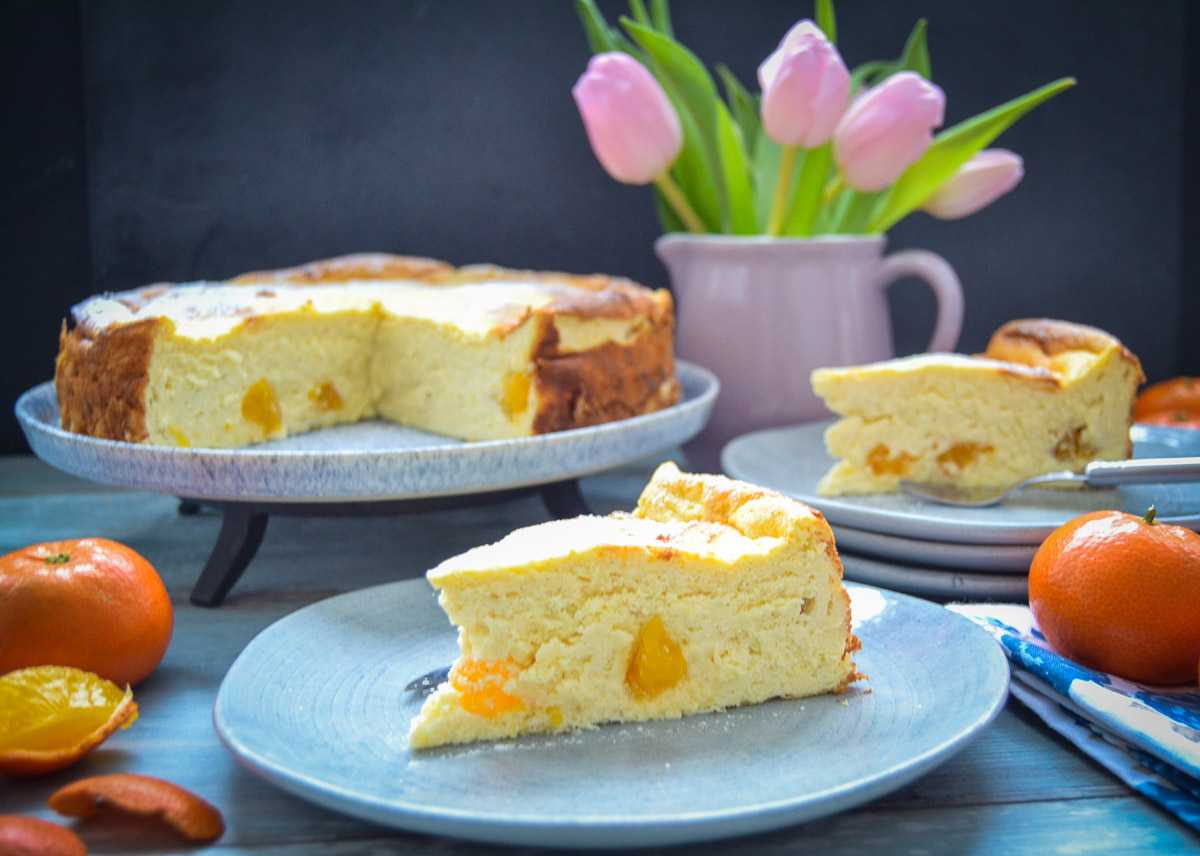 Mandarinen Käsekuchen ohne Boden - Kochen aus Liebe