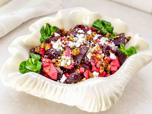 Rote Bete Apfel Salat mit Feta und Walnüssen nach Jamie Oliver