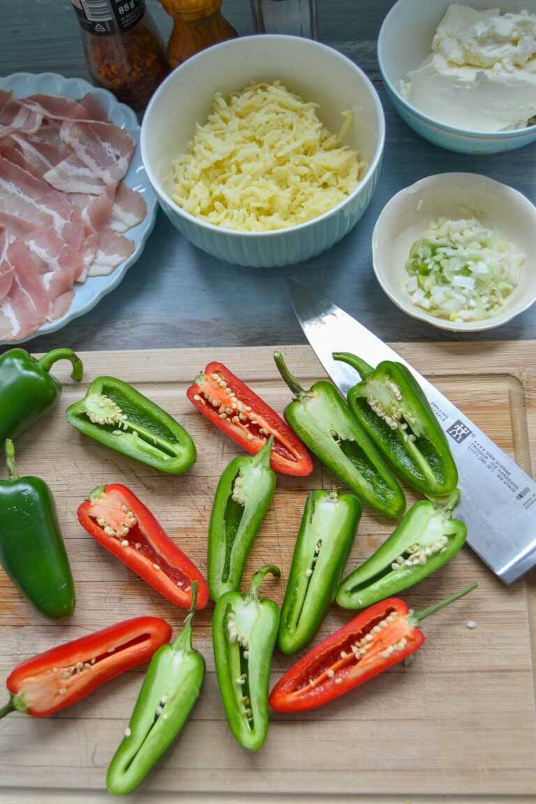 Jalapeno Poppers gefüllte Chili mit Frischkäse und Bacon - Kochen aus Liebe