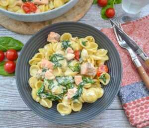 Pasta in Spinat Gorgonzola Sahne Soße