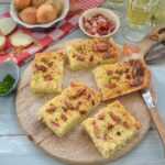 Herzhafter Zwiebelkuchen vom Blech mit Speck