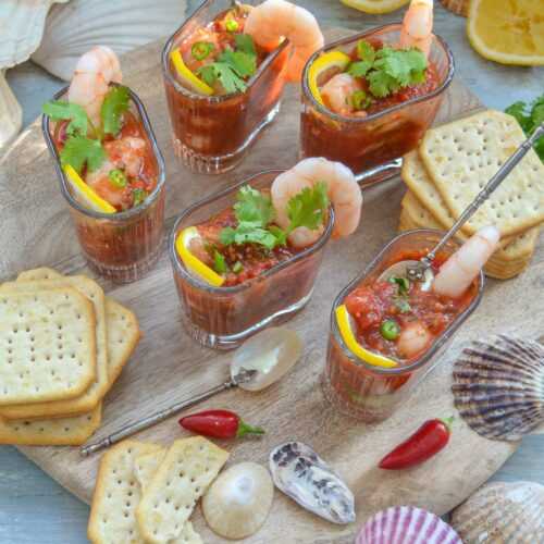Shrimps Cocktail Garnelen in Tomatensalsa