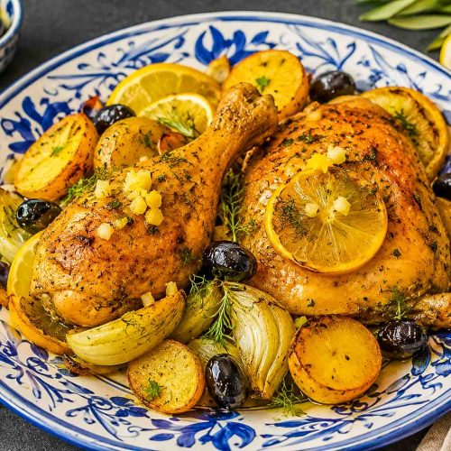 französisches Zitronenhähnchen Rezept aus dem Backofen
