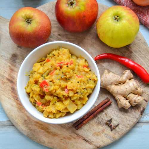 Apfelchutney Rezept scharf mit Ingwer
