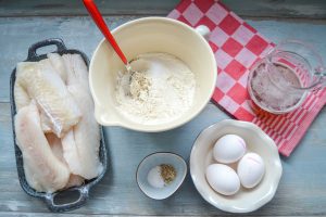 Zutaten Backfisch Rezept, Kabeljau, Eier, Mehl, Bier, Salz, Pfeffer