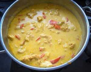 Putengeschnetzeltes Rezept mit Reis, Curry und Paprika