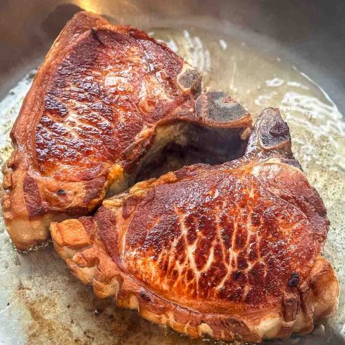 Dry Aged Pork Kotelett braten