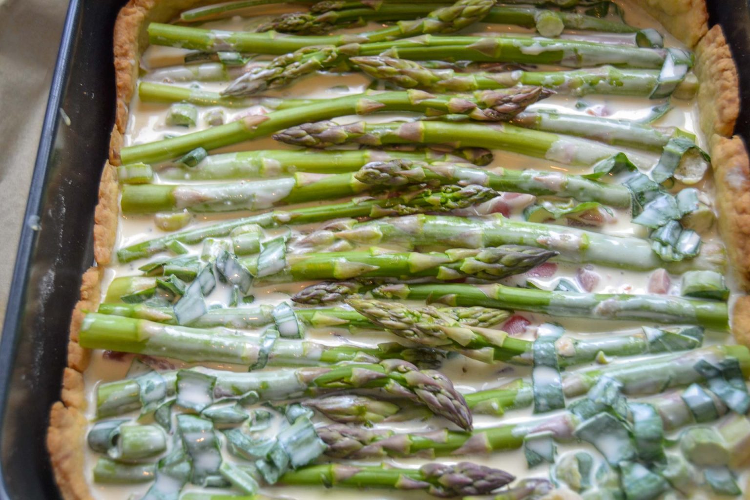 Spargel Quiche mit Schinken - Kochen aus Liebe