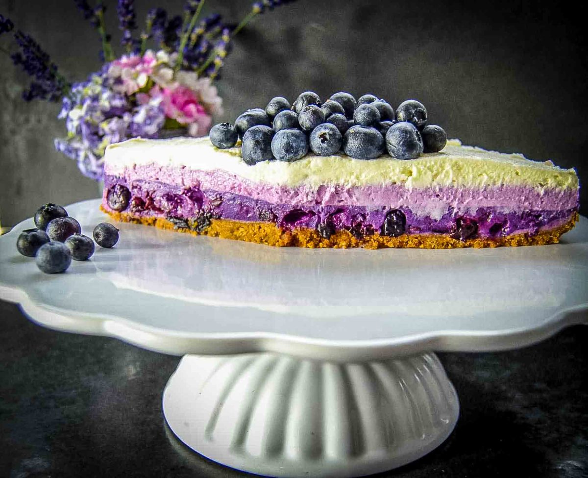 Frischkäsetorte Rezept mit Blaubeeren