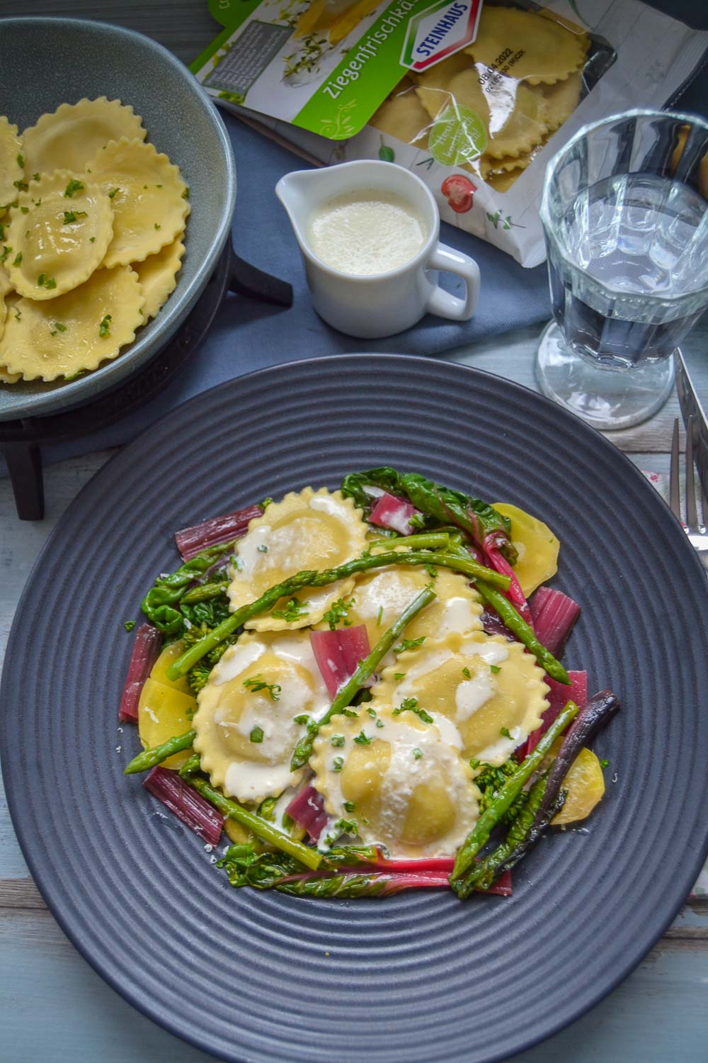 Ziegenkäse Ravioli Rezept mit Lachs - Kochen aus Liebe