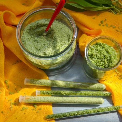 Bärlauchsalz selber machen mit frischem Bärlauch