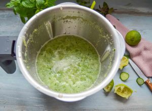 pürierte Gurke, Gurkenwasser
