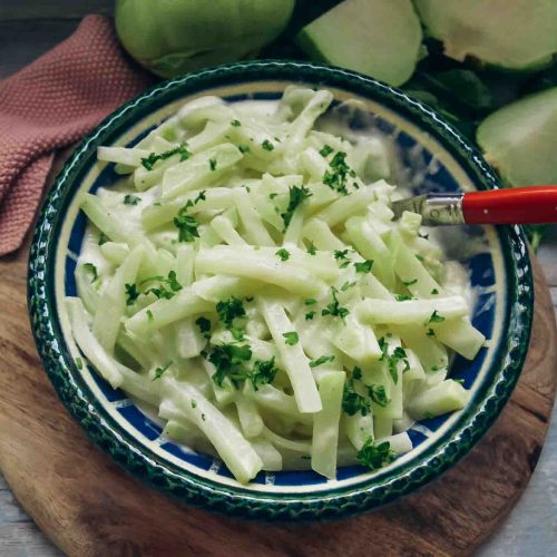 Rahm Kohlrabi-Gemüse, Rezept