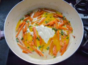 Möhren in Käse Sahnesauce