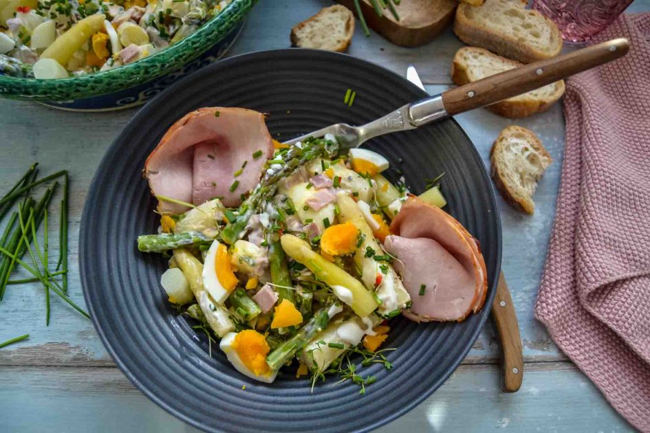 Spargelsalat mit Eier und Schinken - Kochen aus Liebe Spargelsalat mit Eier und Schinken - Kochen aus Liebe