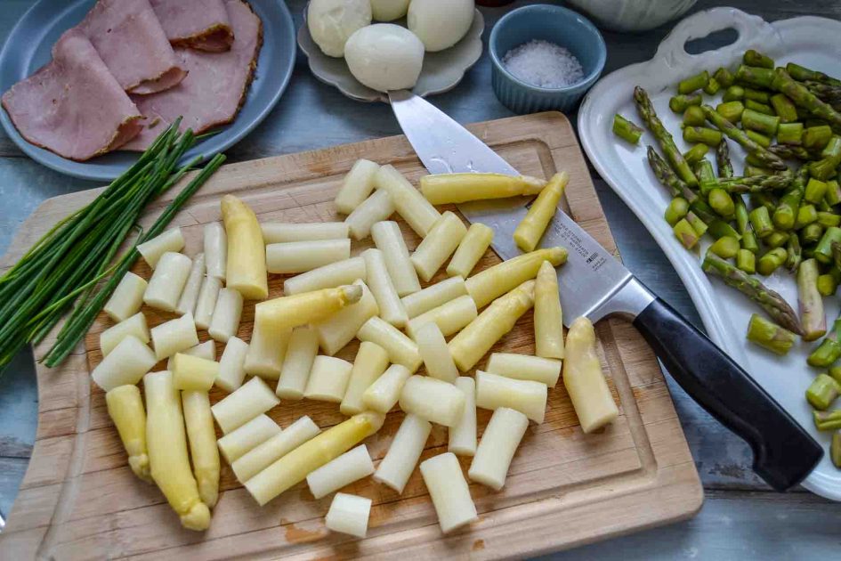 Spargelsalat mit Eier und Schinken - Kochen aus Liebe