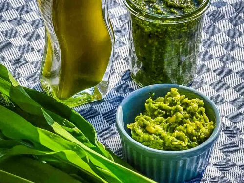 Bärlauch-Öl, Butter und Bärlauchpesto