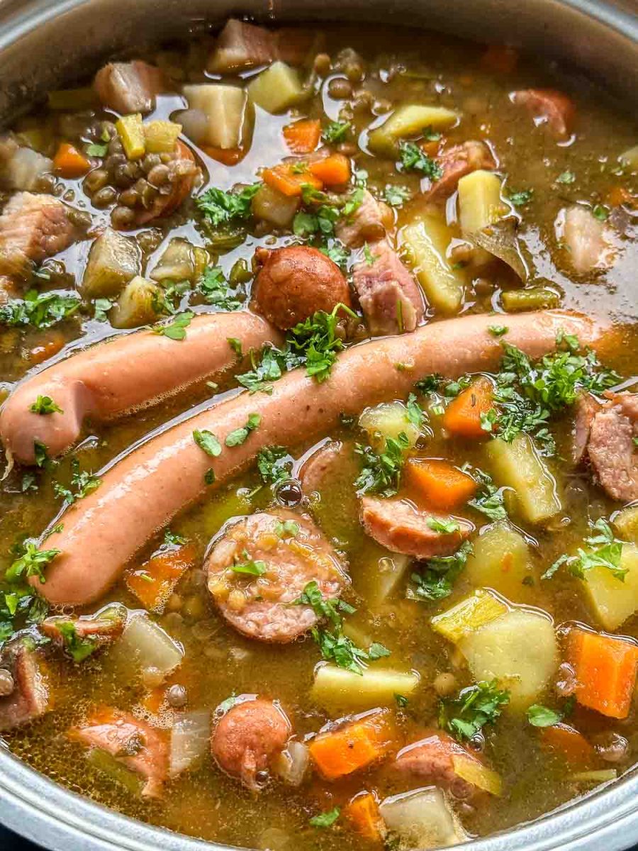 Linsensuppe Rezept mit Würstchen