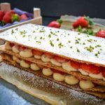 Blätterteig Cremeschnitte mit Erdbeere