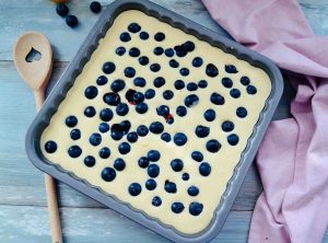 Quarkkuchen mit Blaubeeren