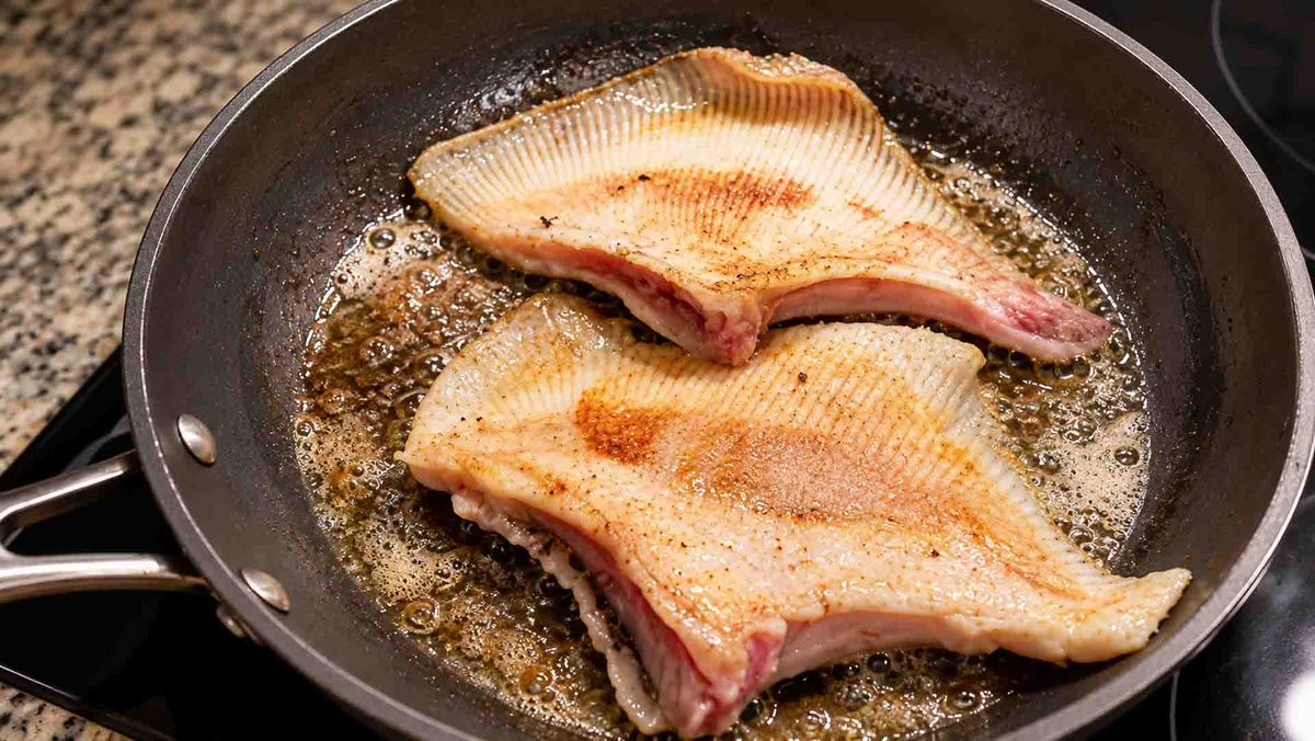 Rochenflügel braten 