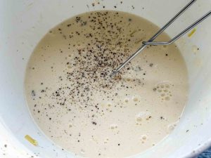 Eierguss mit Crème fraîche