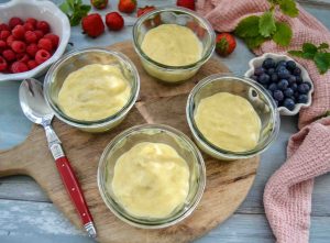 Selbst gemachter Pudding mit Vanille