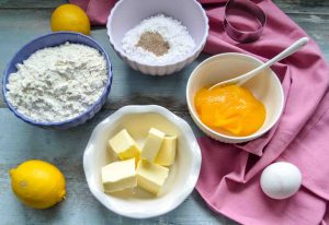 Mürbeteig Zutaten, für Zitronenplätzchen