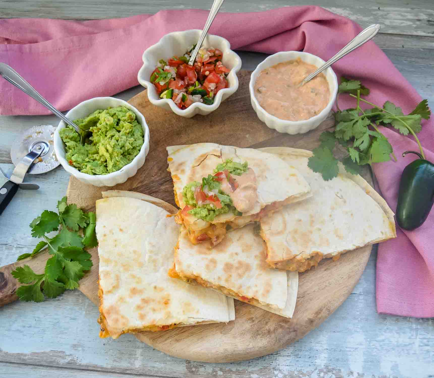 Quesadilla Rezept mit Hähnchen - Kochen aus Liebe