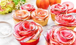 Apfelrosen Blätterteig Muffins