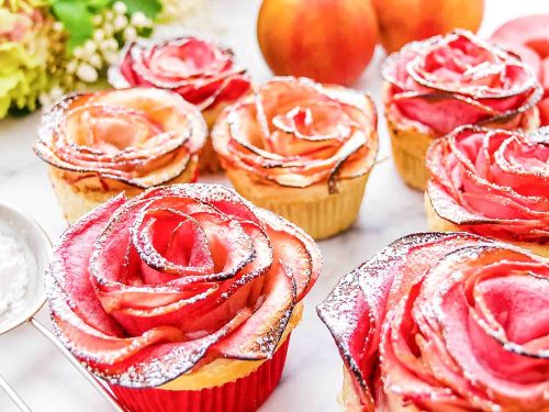 Apfelrosen Blätterteig Muffins