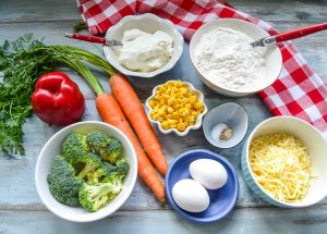 Zutaten für Gemüsemuffins