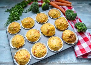 Herzhafte Muffins in Muffinform
